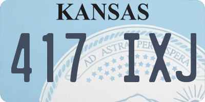 KS license plate 417IXJ