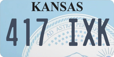 KS license plate 417IXK