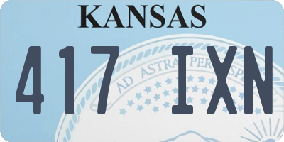 KS license plate 417IXN