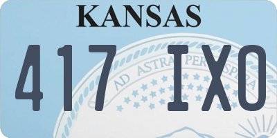 KS license plate 417IXO
