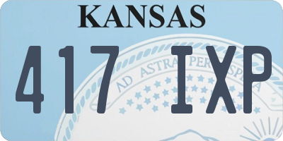 KS license plate 417IXP