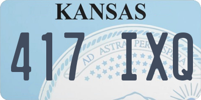 KS license plate 417IXQ