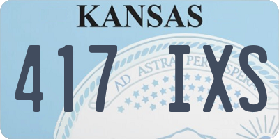 KS license plate 417IXS