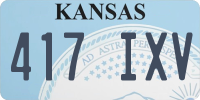 KS license plate 417IXV