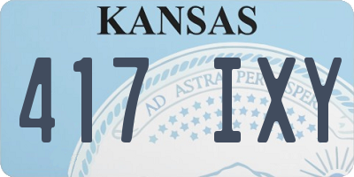 KS license plate 417IXY