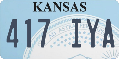 KS license plate 417IYA