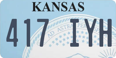 KS license plate 417IYH