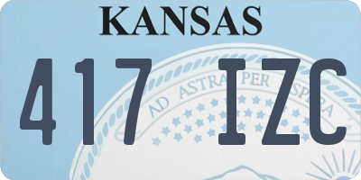KS license plate 417IZC