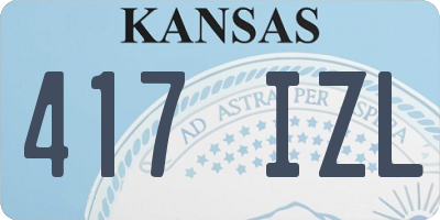 KS license plate 417IZL