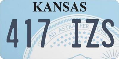 KS license plate 417IZS