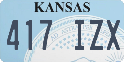 KS license plate 417IZX