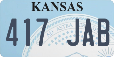 KS license plate 417JAB