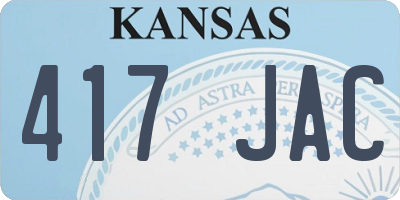 KS license plate 417JAC