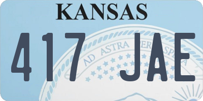 KS license plate 417JAE