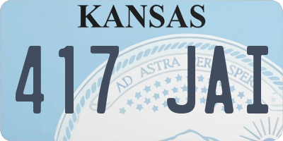 KS license plate 417JAI