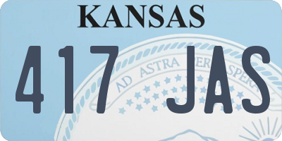 KS license plate 417JAS