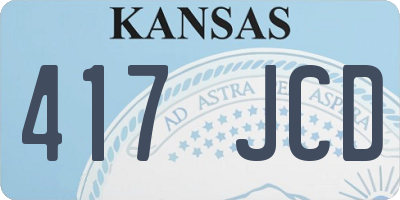KS license plate 417JCD