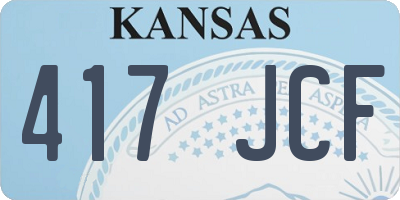 KS license plate 417JCF
