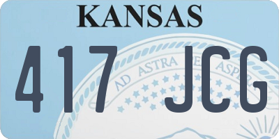 KS license plate 417JCG