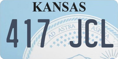 KS license plate 417JCL