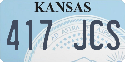 KS license plate 417JCS