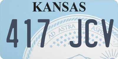 KS license plate 417JCV