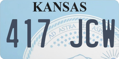 KS license plate 417JCW