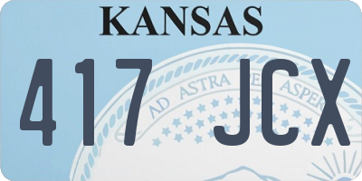KS license plate 417JCX