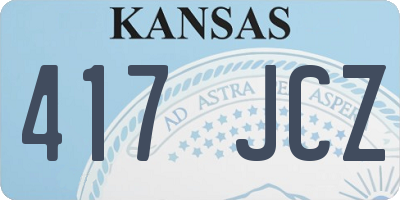 KS license plate 417JCZ