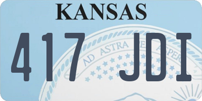 KS license plate 417JDI