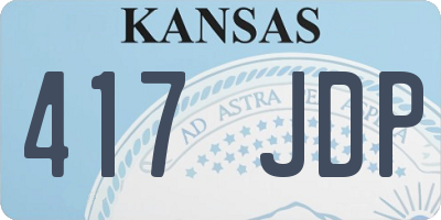 KS license plate 417JDP