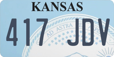 KS license plate 417JDV