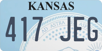 KS license plate 417JEG