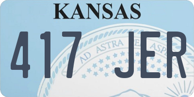 KS license plate 417JER