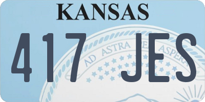 KS license plate 417JES