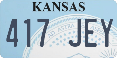 KS license plate 417JEY