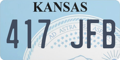 KS license plate 417JFB
