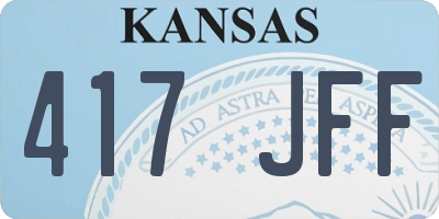 KS license plate 417JFF