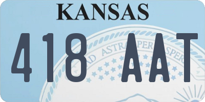 KS license plate 418AAT