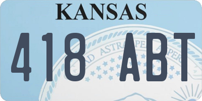 KS license plate 418ABT
