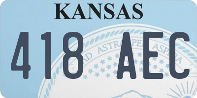 KS license plate 418AEC