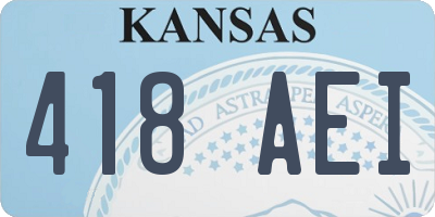 KS license plate 418AEI