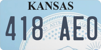 KS license plate 418AEO