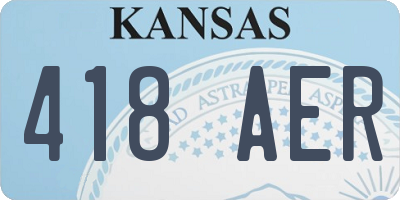 KS license plate 418AER