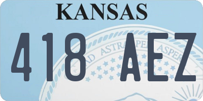 KS license plate 418AEZ