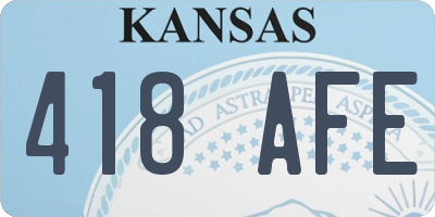 KS license plate 418AFE