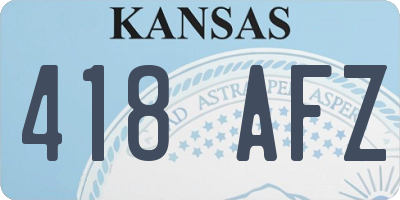 KS license plate 418AFZ