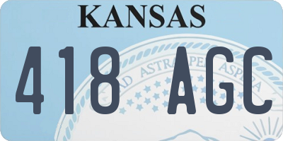 KS license plate 418AGC