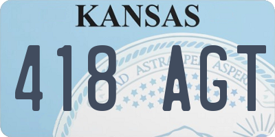 KS license plate 418AGT