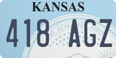KS license plate 418AGZ